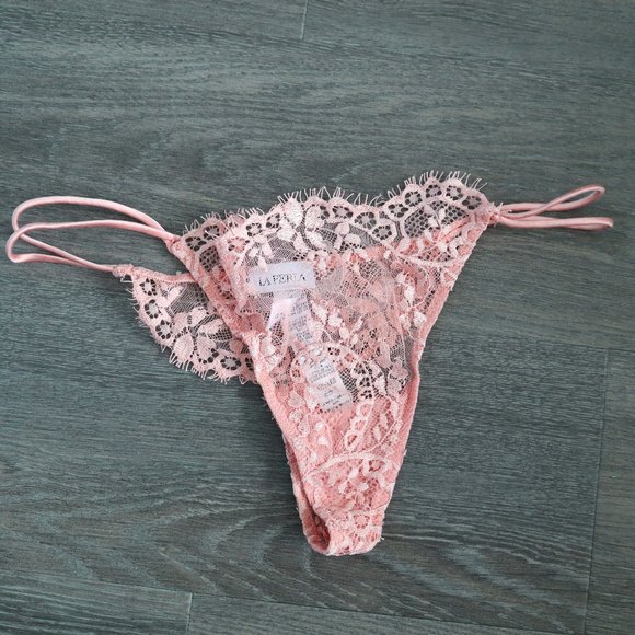 La Perla Blush Lace Panties (Size M) - Picture 1 of 5